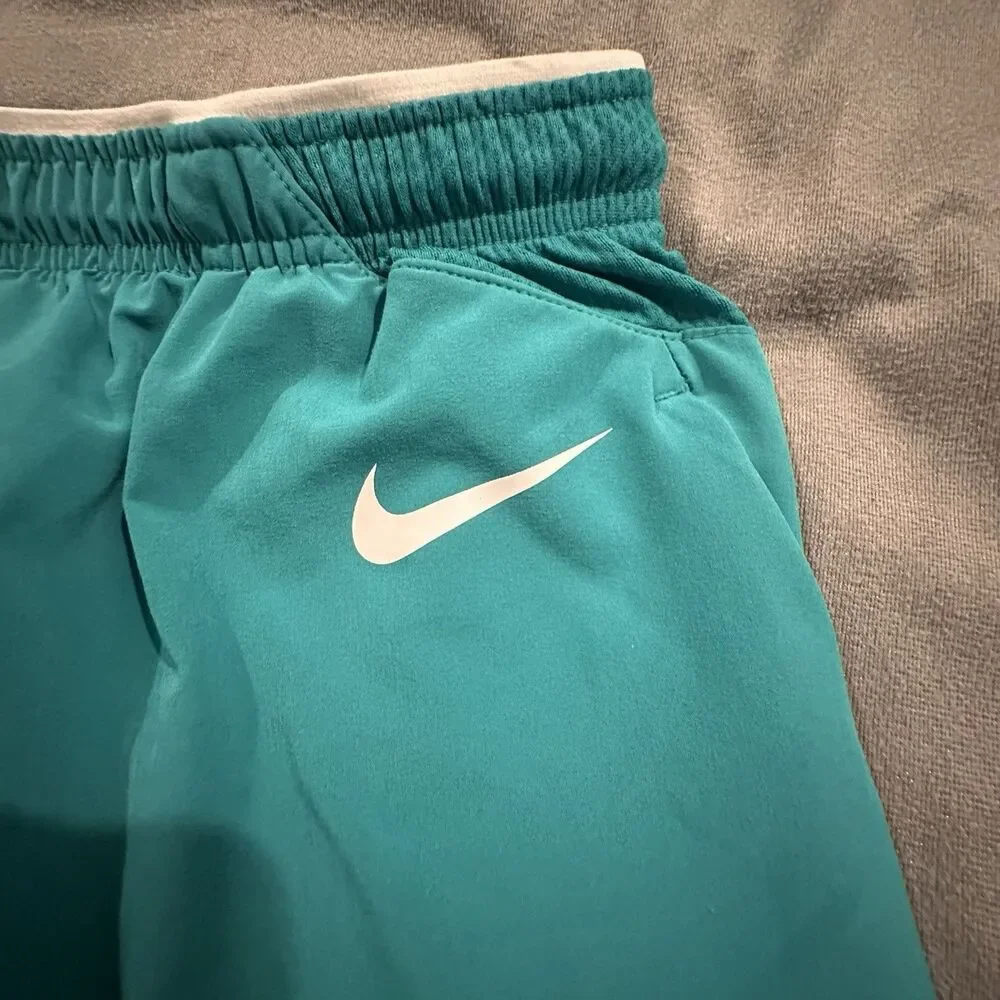 Nike Miami Dolphins Shorts Mens 2XL Aqua Teal Dri-FIT On-Field Performance